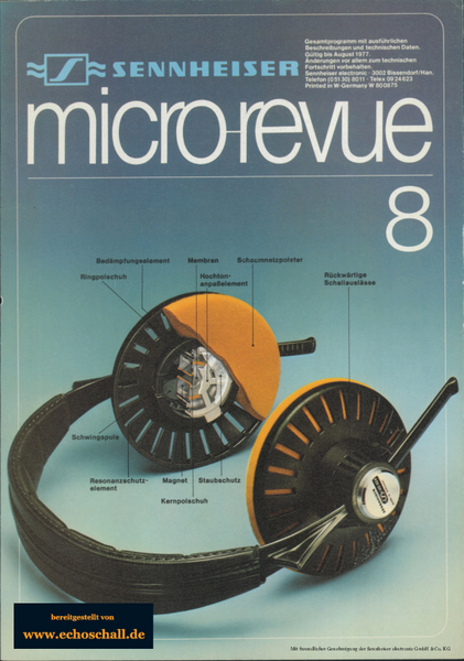 Sennheiser Katalog micro-revue 8 1976 deutsch