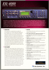 E-mu Systems Brochure ESI-4000 Digital Sampler 1997 english