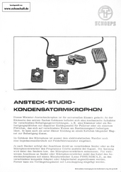 Schoeps Prospekt CM03 Ansteckmikrofon 1979 deutsch 