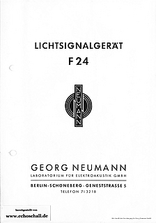 Neumann Prospekt F24 Lichtsignalgerät deutsch 