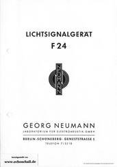 Neumann Prospekt F24 Lichtsignalgerät deutsch 