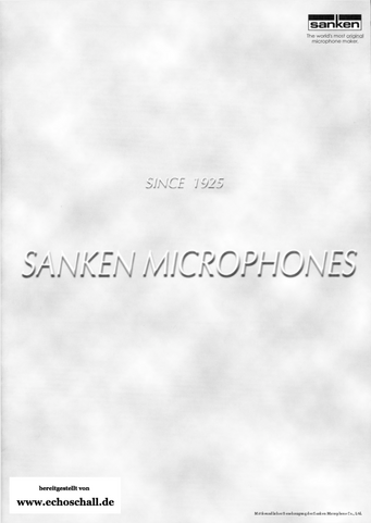 Sanken Catalog Microphones 2004 english