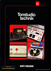 EMT Franz Katalog Tonstudiotechnik 1982 deutsch