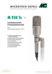 Microtech Gefell Prospekt M930Ts Mikrofon deutsch