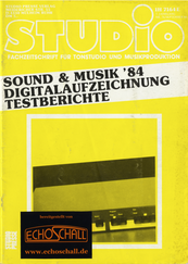 Studio Magazin Heft 76-Sony DRE2000A-Lexicon PCM60-Reportage über Achim Kruse