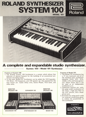 Roland Brochure System 100 Model 101 1976 english