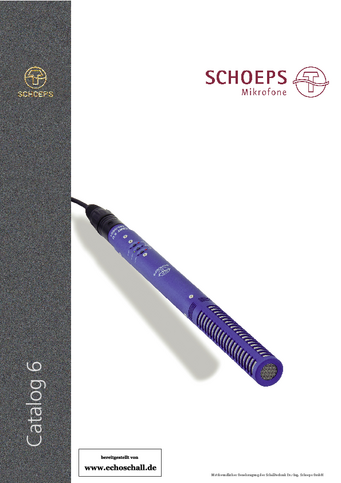 Schoeps Catalog 6 Microphones 2008 english