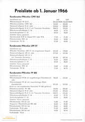Neumann Gefell Preisliste 1966 deutsch