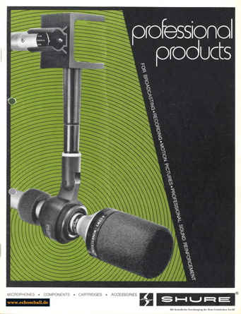 Shure Catalog Professional Products 1973 english