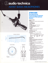 Audio Technica Brochure ATM10SM Microphone 1980 english
