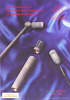 Schoeps Kurzkatalog 2 Mikrofone 1998 deutsch english français