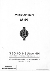 Neumann Prospekt M49 Mikrophon deutsch