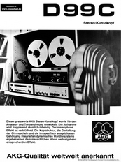 AKG Prospekt D99c Kunstkopfmikrofon deutsch