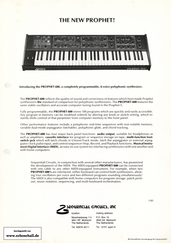 Sequential Circuits Brochure Prophet-600 Synthesizer 1983 english
