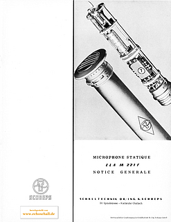 Schoeps Brochure Ela M221F Microphone Statique français