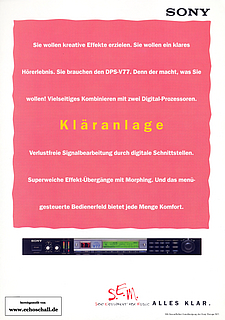 Sony Prospekt DPS-V77 Effektgerät 1995 deutsch