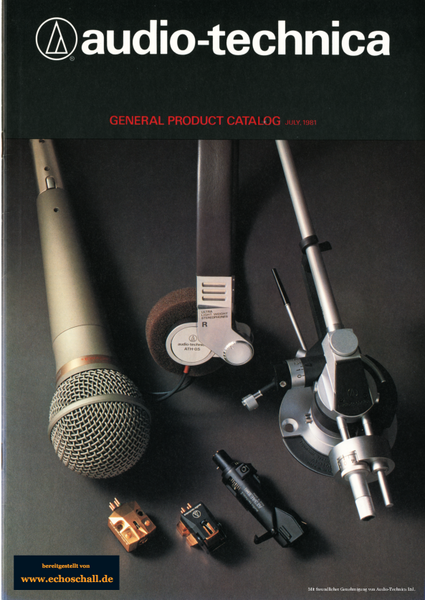 Audio Technica General Product Catalog 1981 english