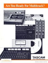 Tascam Brochure Are You Ready Ror Multitrack? 1998 english