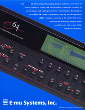 E-mu Systems Brochure e64 Digital Sampling System 1995 english