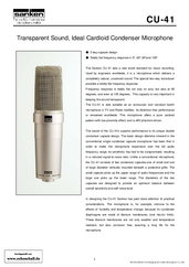 Sanken CU-41 Brochure Two-Way Capsule Microphone 2009 english