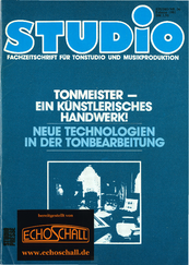 Studio Magazin Heft 36-Tonmeister_ein künstlerisches Handwerk-Neue Technologien in der Tonbearbeitung