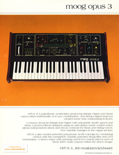 Moog Brochure Opus 3 Synthesizer 1980 english