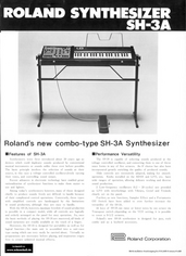 Roland Brochure SH-3A Synthesizer (1975)