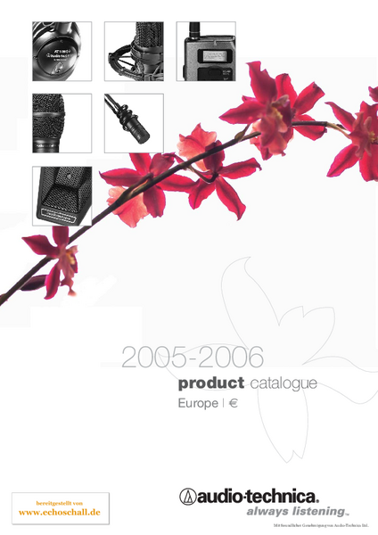 Audio Technica General Catalog 2005 english
