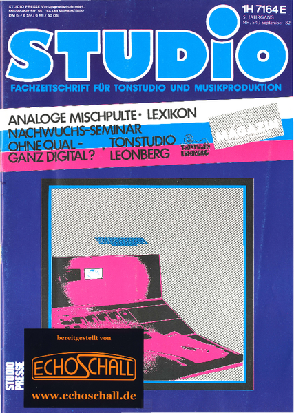 Studio Magazin Heft 54-Tonstudio Leonberg-Mikrofonvorverstärker-SAC Endstufen