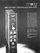 Moog Brochure 902 Voltage Controlled Amplifier 1974 english