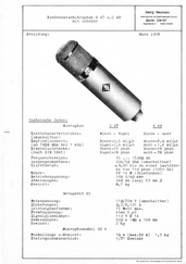 Neumann Prospekt U47 Röhrenmikrofon 1958 deutsch