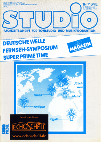 [Translate to Englisch:] Studio Magazin Heft 61-Lexicon Super Prime Time-Lexicon 1200-Wirtschaftliche Überlegungen zum Tonstudiobetrieb