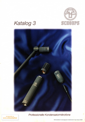 Schoeps Katalog 3 Mikrofone 1999 deutsch