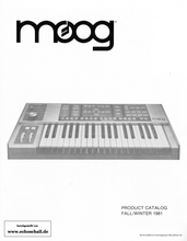 Moog Catalog Synthesizers 1981 english