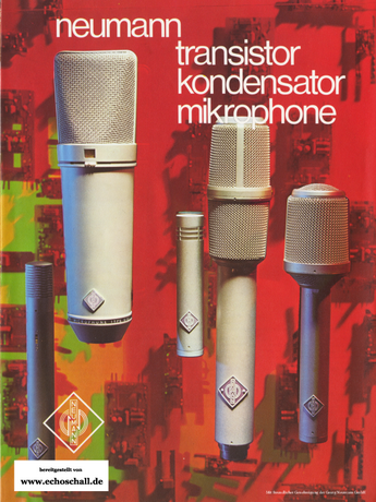 Neumann Katalog Mikrofone 1971 deutsch