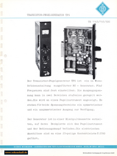 Neumann Prospekt TPG Pegelgenerator 1963 deutsch