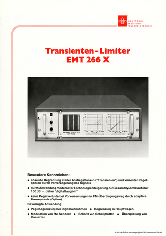 EMT Prospekt 266X Look-Ahead-Limiter deutsch