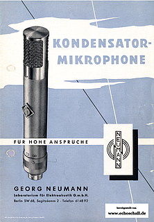 Neumann Katalog Mikrofone 1956 deutsch