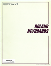 Roland Catalog Keyboards 1986 english