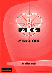 AKG Katalog Mikrofone 1959 deutsch
