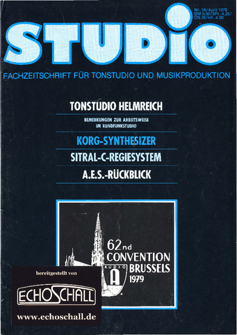 Heft 16-Tonstudio Helmreich-Korg Synthesizer