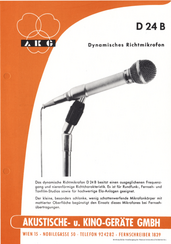 AKG Prospekt D24B Mikrofon 1959 deutsch