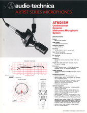 Audio Technica Brochure ATM21SM Microphone 1980 english