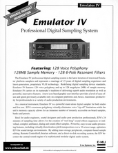 E-mu Systems Brochure Emulator IV Sampler 1994 english