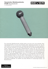 Beyer Prospekt M260 Bändchenmikrofon 1963 deutsch