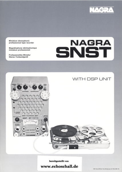 Kudelski Prospekt Nagra SNST 1990 deutsch english français