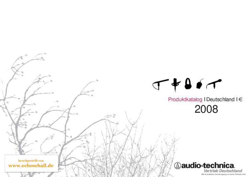 Audio Technica Gesamtkatalog 2008 deutsch