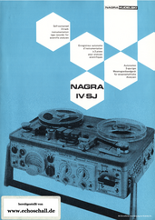 Kudelski Prospekt Nagra IV-SJ 1974 deutsch english français