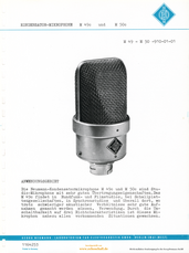 Neumann Prospekt M49c M50c Mikrofone 1964 deutsch 