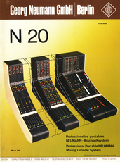 Neumann Prospekt N20 Mischpult-System 1983 deutsch english
